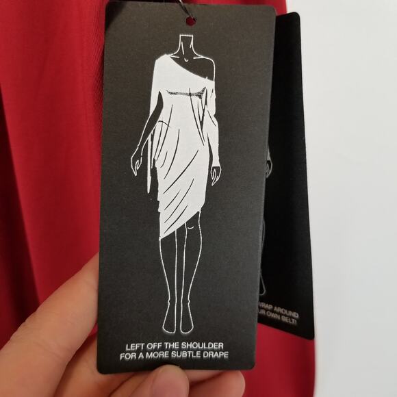 Coldesina NWT Jenny Convertible Asymmetrical Dress Stretchy Red 5 Ways Size 1X - Picture 8 of 9